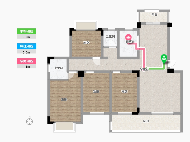 江西省-吉安市-顺泰中央公馆-109.00-户型库-动静线