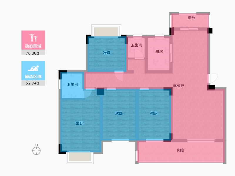 江西省-吉安市-顺泰中央公馆-109.00-户型库-动静分区