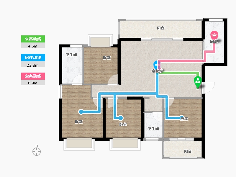 福建省-漳州市-瀚海五凤城-113.00-户型库-动静线