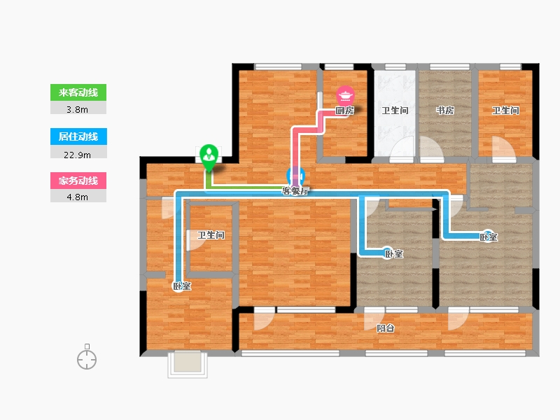 山东省-济南市-中海云麓公馆-138.00-户型库-动静线