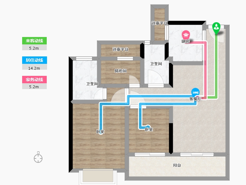 浙江省-温州市-荣安御瓯海-77.00-户型库-动静线