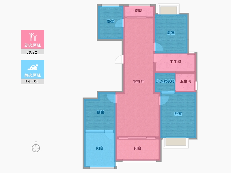 山东省-滨州市-悦溪花城-101.05-户型库-动静分区