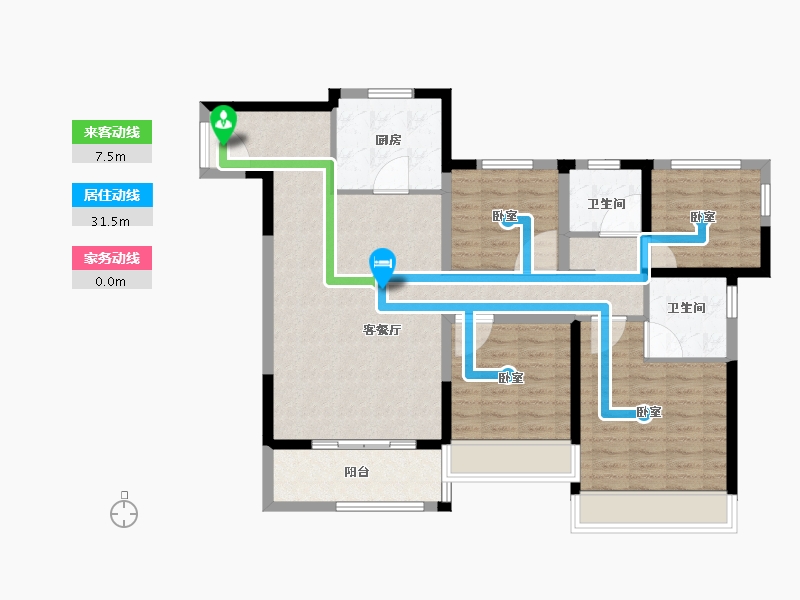 河南省-郑州市-巩义雅居乐·罗曼小镇-100.00-户型库-动静线