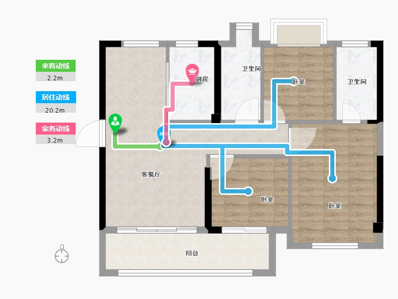 福建省-漳州市-瀚海五凤城-82.00-户型库-动静线