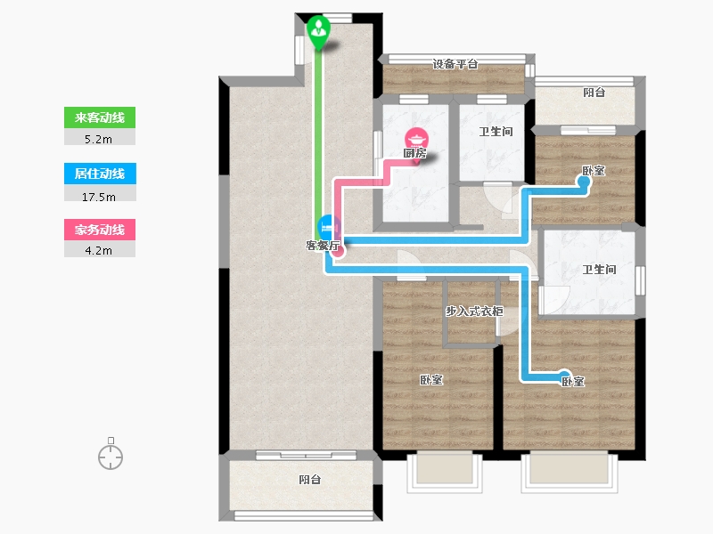 浙江省-宁波市-伊美尚品-100.00-户型库-动静线