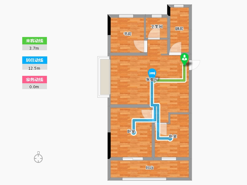 河南省-郑州市-中梁首府壹号-80.42-户型库-动静线