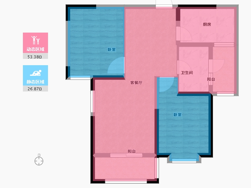 河南省-郑州市-九龙新城-71.19-户型库-动静分区