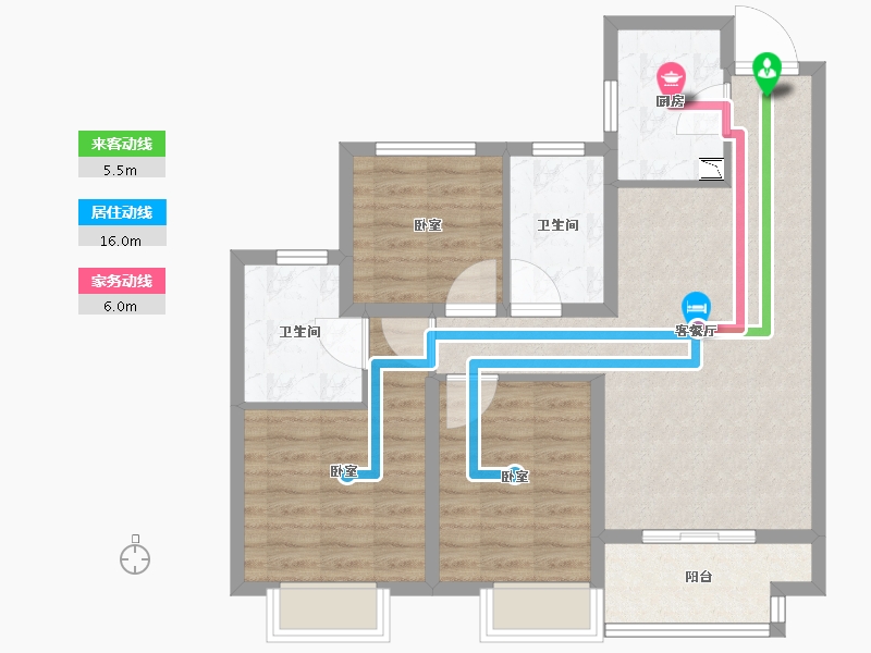 浙江省-舟山市-宝龙天地广场-78.01-户型库-动静线