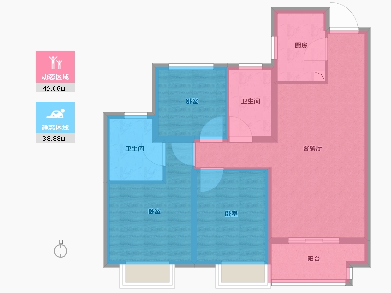 浙江省-舟山市-宝龙天地广场-78.01-户型库-动静分区