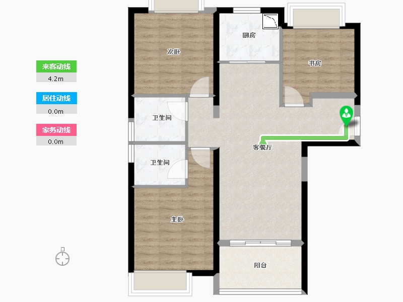 福建省-厦门市-阳光城丽景湾-84.00-户型库-动静线