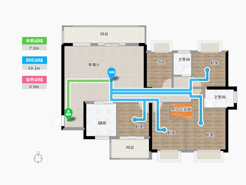 福建省-漳州市-瀚海五凤城-128.00-户型库-动静线