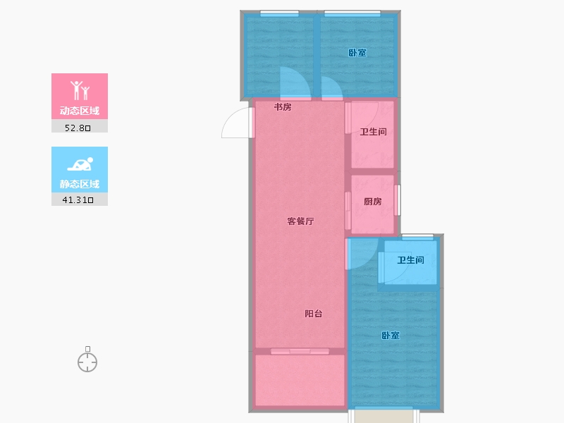 浙江省-温州市-保利天悦-84.00-户型库-动静分区