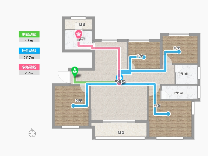 福建省-宁德市-中茵・外滩1号-103.00-户型库-动静线