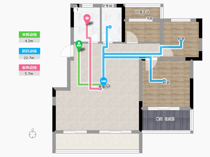 安徽省-合肥市-斌锋和睦公馆-85.99-户型库-动静线