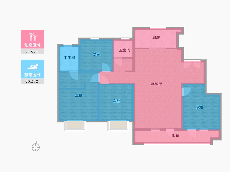 山东省-青岛市-中建锦绣城-118.00-户型库-动静分区