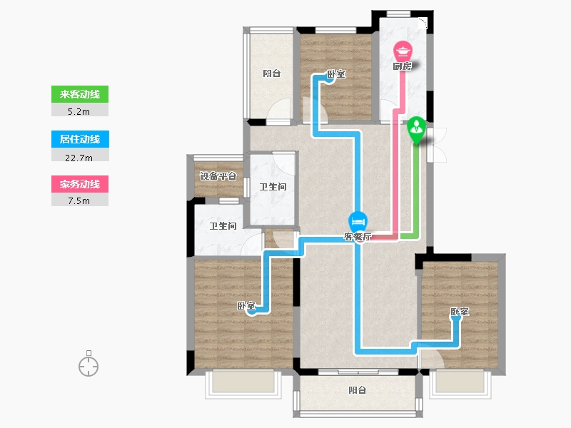 浙江省-绍兴市-新昌恒大悦珑府-101.00-户型库-动静线