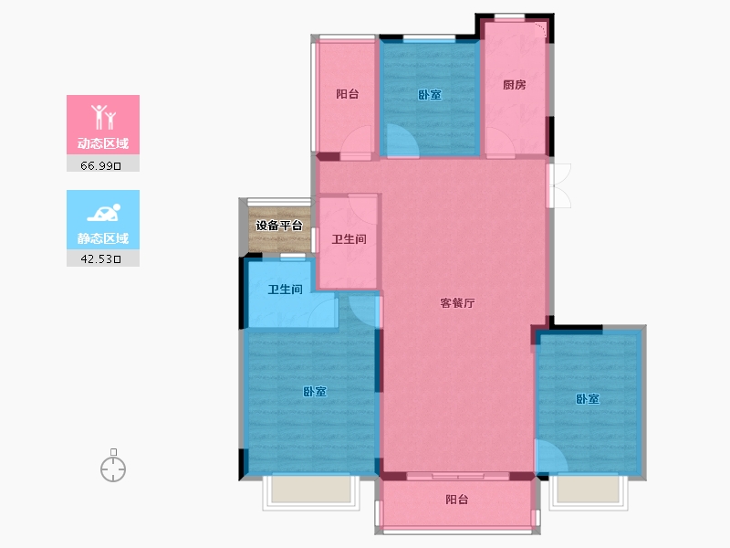 浙江省-绍兴市-新昌恒大悦珑府-101.00-户型库-动静分区