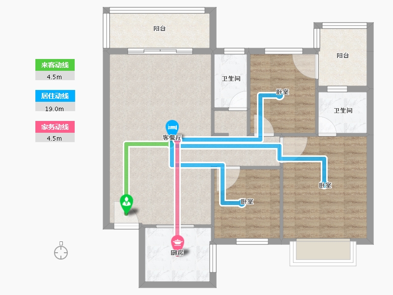 福建省-漳州市-金凯花园-82.35-户型库-动静线