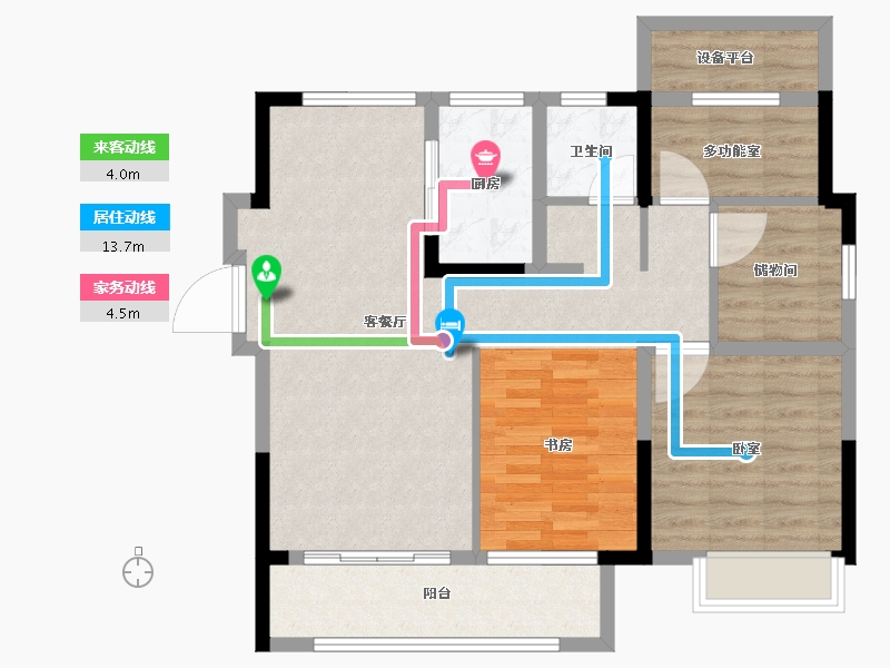 安徽省-合肥市-信达万振东方樾府-87.00-户型库-动静线