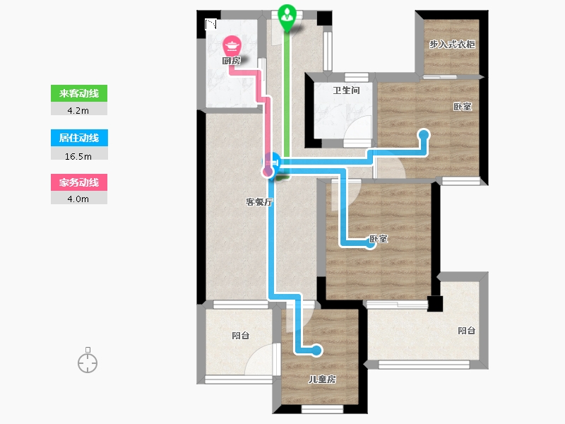 福建省-漳州市-三盛国际海岸-63.00-户型库-动静线