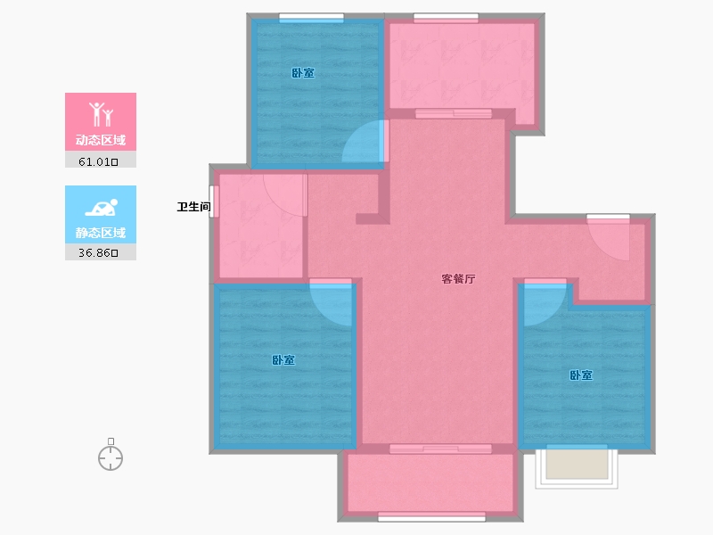 山东省-济南市-海信泮山-87.00-户型库-动静分区