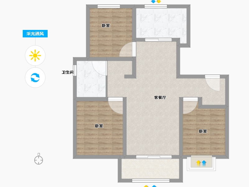 山东省-济南市-海信泮山-87.00-户型库-采光通风