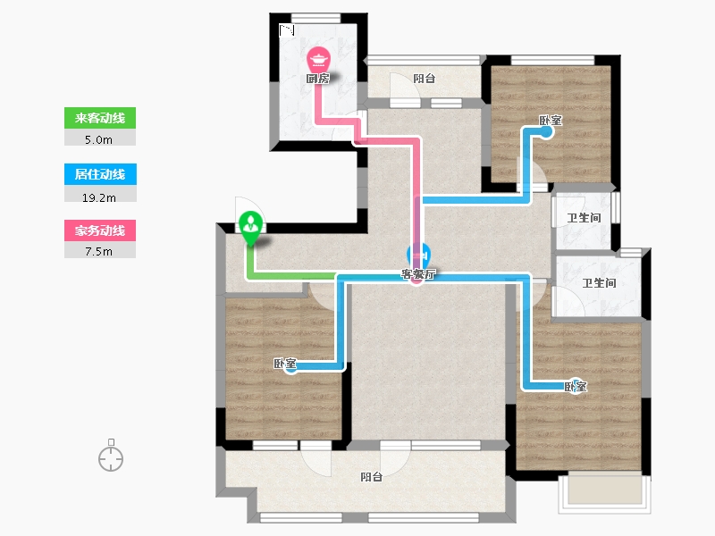 山东省-菏泽市-华地翡翠公园-98.09-户型库-动静线