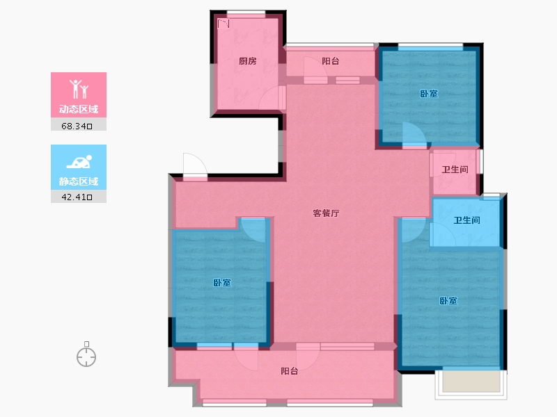 山东省-菏泽市-华地翡翠公园-98.09-户型库-动静分区