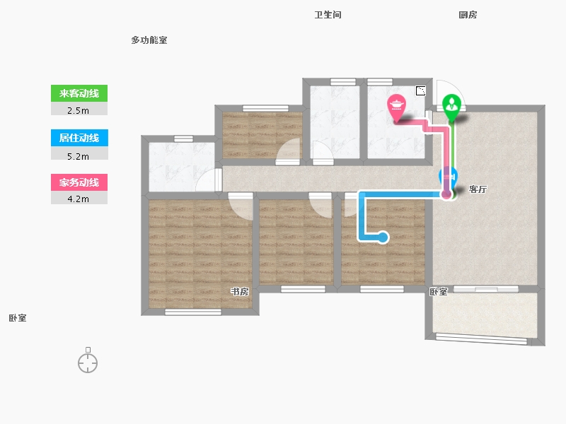 安徽省-马鞍山市-新宸金悦府-84.93-户型库-动静线