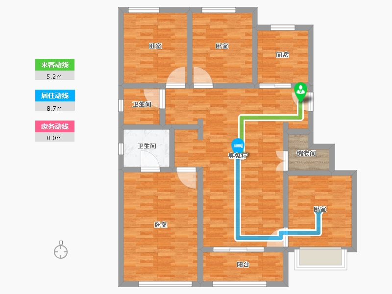 山东省-济南市-万科翡翠山语-104.00-户型库-动静线