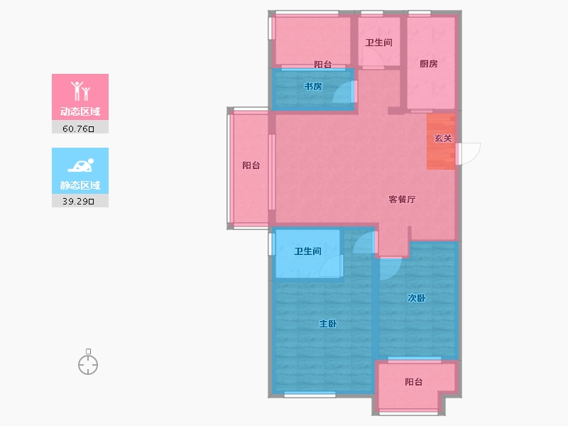 安徽省-滁州市-明发碧桂园桃源府邸-89.00-户型库-动静分区