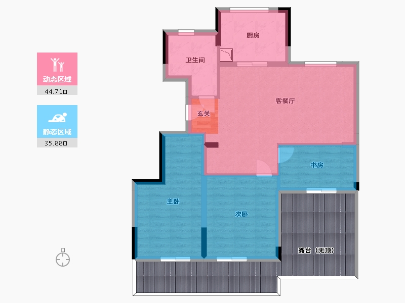 江西省-南昌市-江西蓝城桃花源-95.00-户型库-动静分区