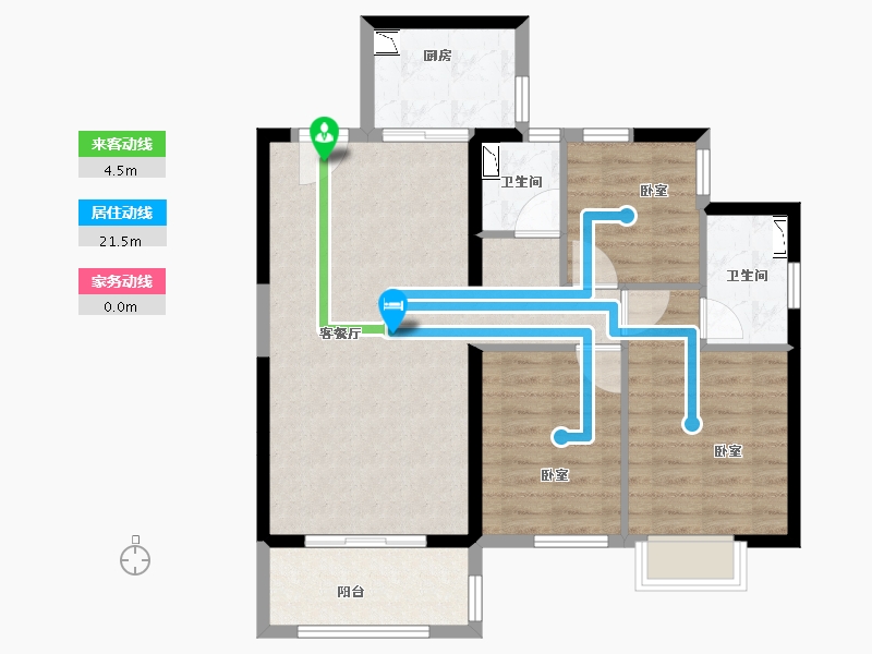 福建省-漳州市-万科城滨江府-81.00-户型库-动静线