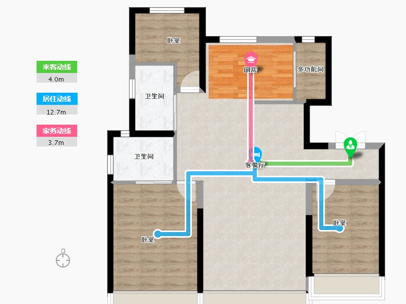 新疆维吾尔自治区-乌鲁木齐市-中天翡丽郡府-94.30-户型库-动静线