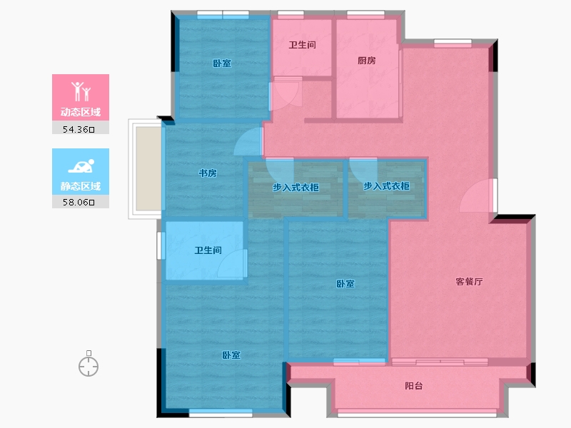 浙江省-湖州市-汎港润合-102.00-户型库-动静分区