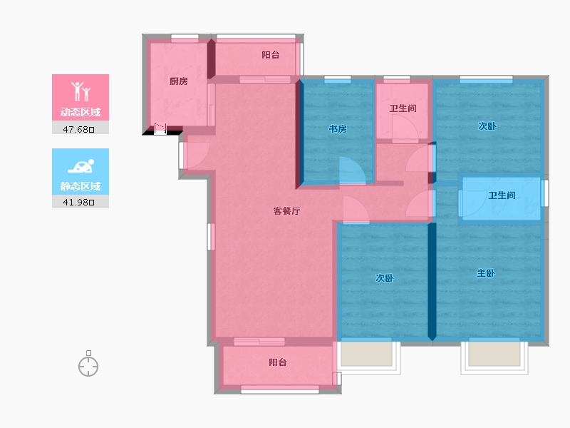 江西省-南昌市-慧谷智立方-78.77-户型库-动静分区