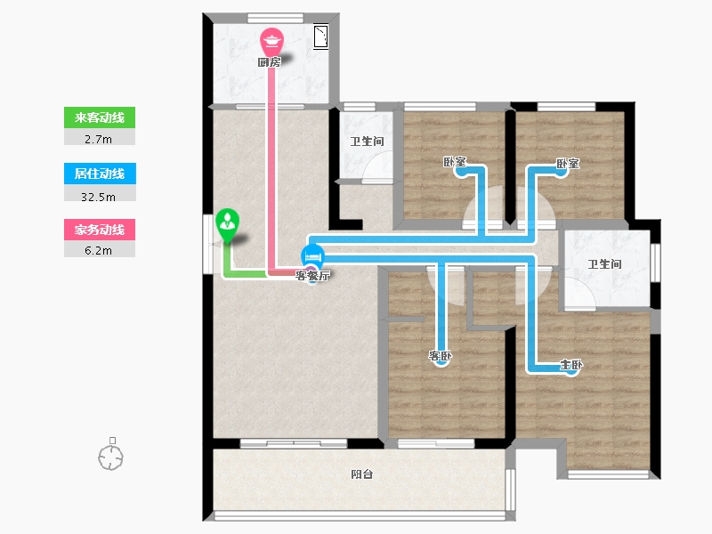 福建省-莆田市-凯天青山城峰璟-103.28-户型库-动静线