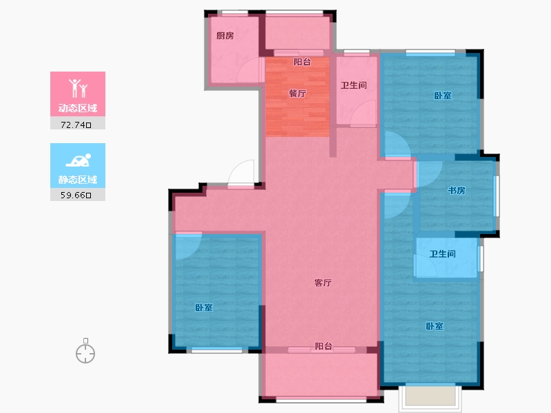 安徽省-宿州市-泗县桂花苑-117.75-户型库-动静分区