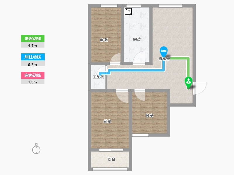 山东省-菏泽市-华瑞紫云台-86.60-户型库-动静线