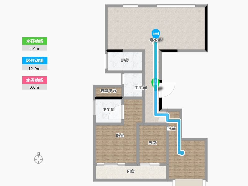 浙江省-温州市-外滩尚品-114.00-户型库-动静线