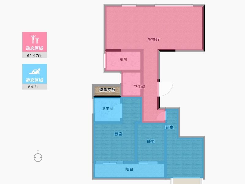 浙江省-温州市-外滩尚品-114.00-户型库-动静分区