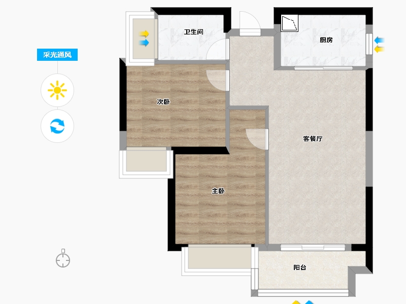 福建省-厦门市-阳光城丽景湾-58.00-户型库-采光通风