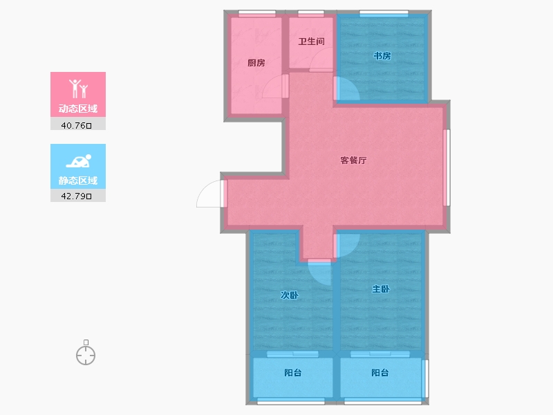 安徽省-宣城市-旌德状元府-73.49-户型库-动静分区