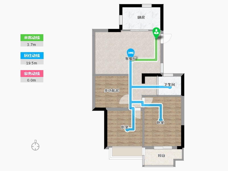 浙江省-嘉兴市-碧桂园天凝源著-66.00-户型库-动静线