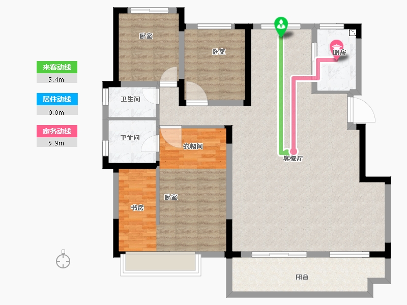 安徽省-合肥市-信达万振东方樾府-117.70-户型库-动静线