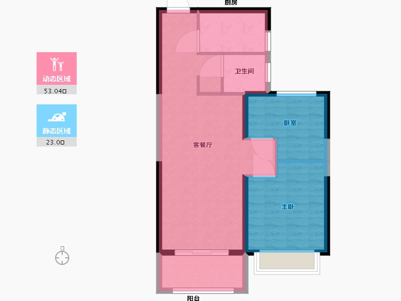 河南省-郑州市-亚星环翠居-68.47-户型库-动静分区