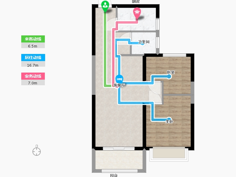 河南省-郑州市-亚星环翠居-68.47-户型库-动静线