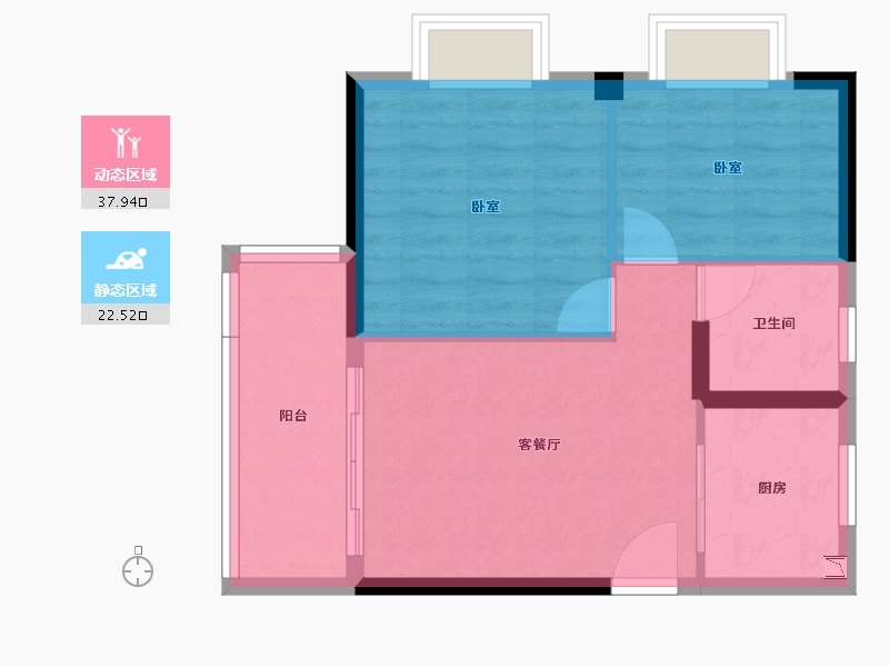 福建省-漳州市-碧桂园花仙府墅-54.40-户型库-动静分区