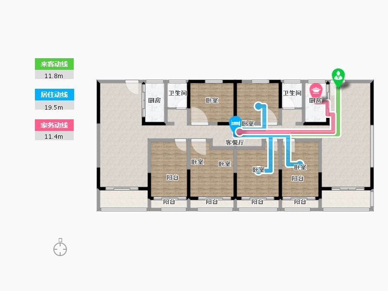 河南省-郑州市-花漾里-206.00-户型库-动静线