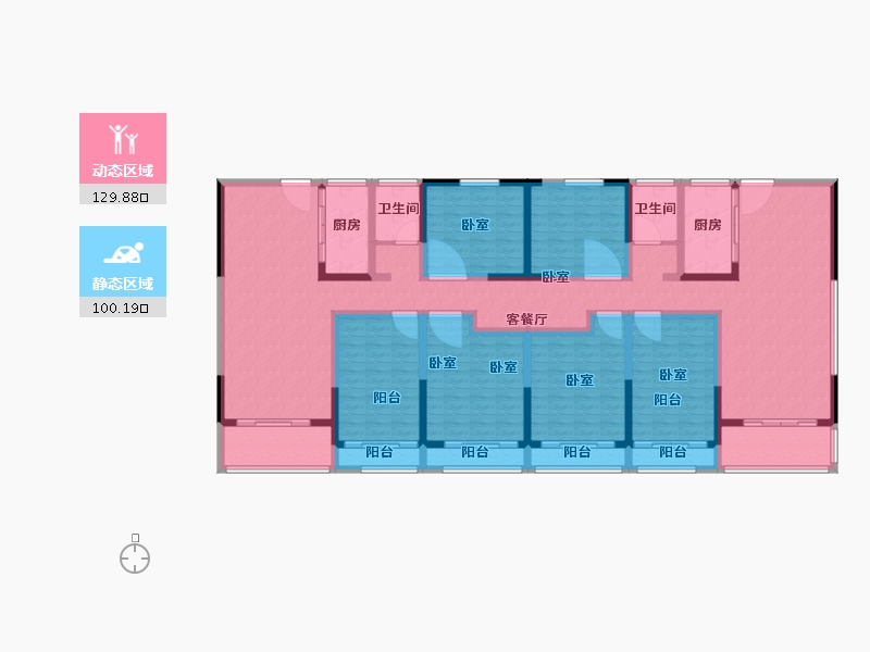 河南省-郑州市-花漾里-206.00-户型库-动静分区